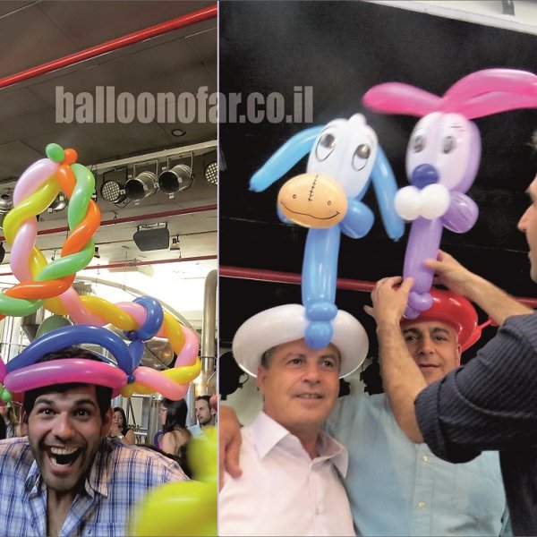 כובעי בלונים משוגעים חתונה
